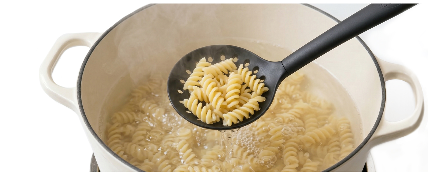 Skimmer Scooping Pasta