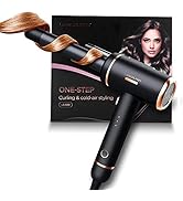 LESCOLTON Ceramic Curling Iron with Cooling Air Long Last 1" Barrel Hair Curler Volcanic Lava Min...