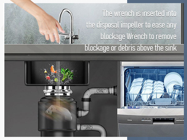 Garbage Disposer Unjamming Wrench