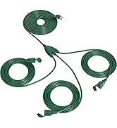 Suraielec Outdoor Extension Cord with Multiple Outlets, (15+10+10+10) 45FT Total, 25FT End to End...