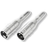 pegcabac XLR 3 Pin Male to 1/4" 6.35mm Female Jack Socket Audio Adapter, Professional Grade Conve...