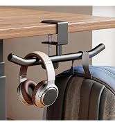 Heavy Duty Desk Hook Clamp, Adjustable Backpack Hanger, No Drill Headphone Holder, Clip-On Purse ...