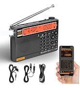 Raddy RF757 APP Control Shortwave Radio, Portable Radio with AM/FM/SW/VHF/UHF/CB/AIR/NOAA Recepti...