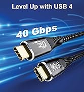 HOTUTUKI USB c Video Cable, 3.3 ft - 240W Charging, 40Gbps Data &amp; Video Transfer, Supports 8K Res...