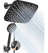 Veken 11.8 Inch Rain Shower Head with Handheld- High Pressure Dual Shower Heads with 5 Modes Hand...
