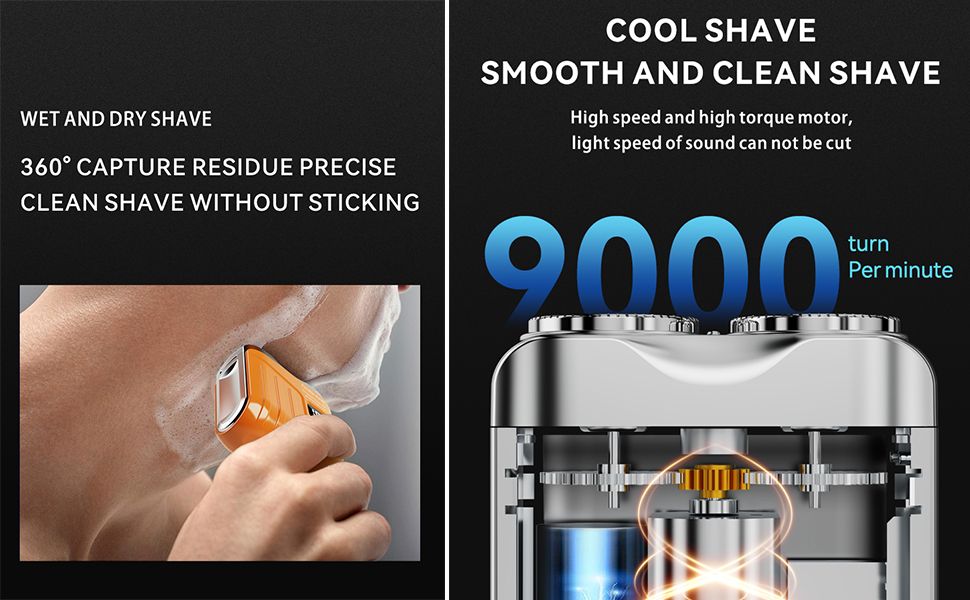 Mini USB Rechargeable Travel Razor, One-Button Operation