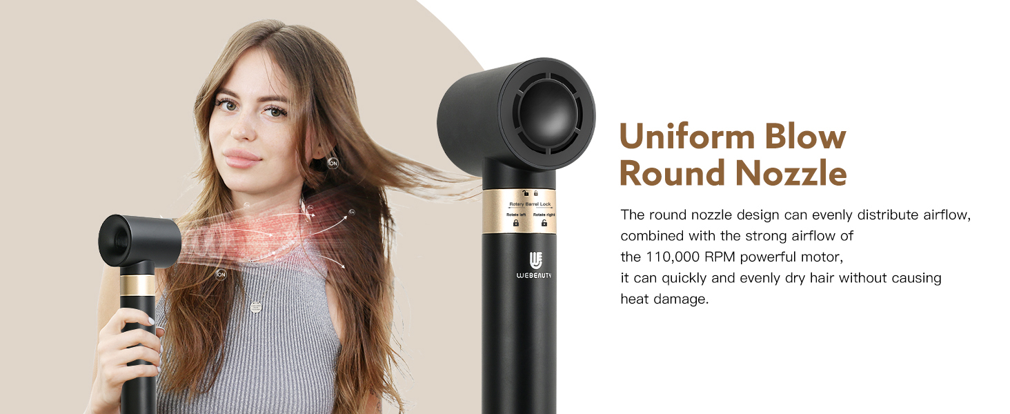 Webeauty hair dryer brush blow 5 in 1 air styler