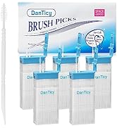 DanTicy Brushpicks Interdental Toothpicks,Soft Bristle Dental Floss Picks Toothpicks,Helps Remove...