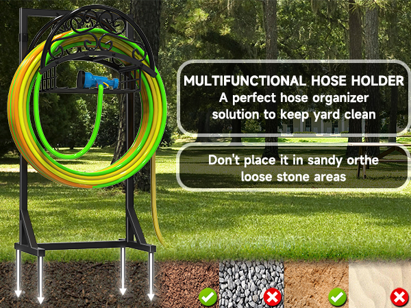  Garden Hose Holder with Storage Basket