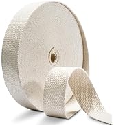 Cotton Webbing 1 Inch 12 Yards Natural Cotton Webbing Straps for Bags Handles, 1 Inch Weave Webbi...