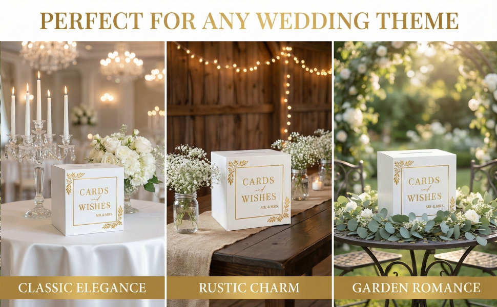 gold card box for wedding