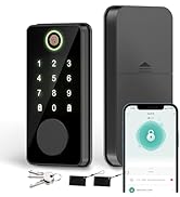 Smart Fingerprint Door Lock - Keyless Entry, Biometric Door Knob with Digital Code Keypad
