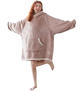 COOVA Wearable Blanket Hoodie, Oversized Flannel&amp;Sherpa Hooded for Women and Men, Cozy Sweatshirt...