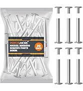 Performore 20 Pack of Chicago Screw Post Binding Screws, 35mm Nickel Plated Metal Screw Posts for...