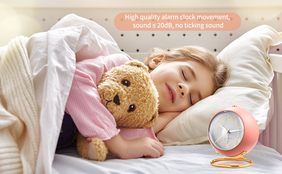 When the time pointer moves, the alarm clock is silent