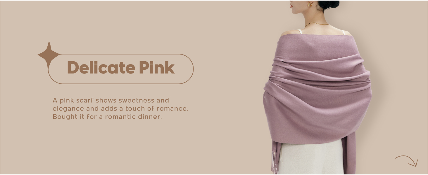Elegant Pink Shawl