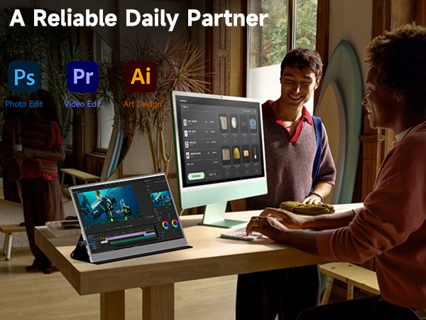 AYY Portable Monitor for Laptop 15.6 Inch FHD 1080P