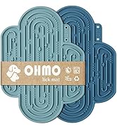 OHMO-Cactus Lick Mat for Dogs and Cats(2 Pack) Easy to Clean Pet Slow Feeder with Suction Cups, L...