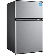 Midea WHD-113FSL 3.1 Cu Ft Compact Fridge with Freezer, Energy Star Certified Mini Fridge with In...