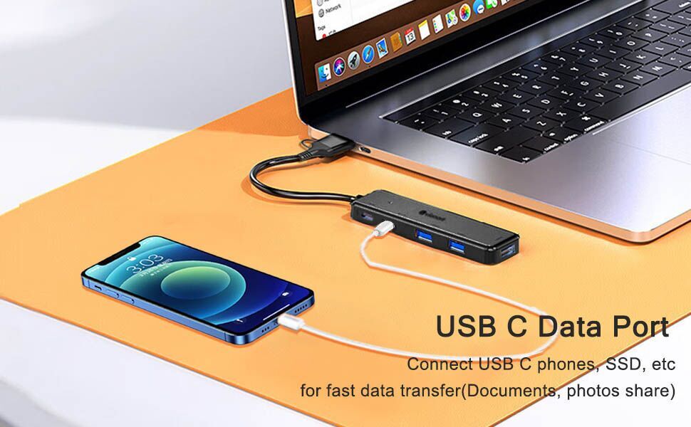 VIENON USB 3.0 Hub, USB C Hub 5 in 1