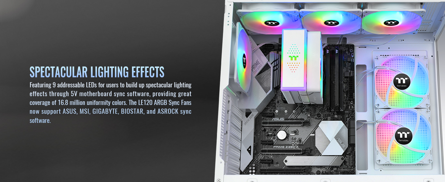 LE120 ARGB Sync PC Cooling Fan (3-Fan Pack)
