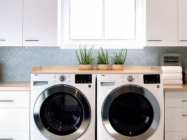 Light Wood Washer/Dryer Countertop