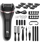 Electric Callus Remover for Feet with 9 Roller Heads 2 Speed Rechargeable Waterproof Professional...