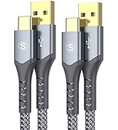 USB C Cables [2-Pack 6.6ft] 3.1A Fast Charging USB Type C Charger Cable Nylon Braided Cord for Sa...