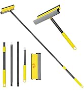 NEWE Window Squeegee with Extension Pole, 54.5 inches Car Windshield Washer Kit with Sponge, Exte...