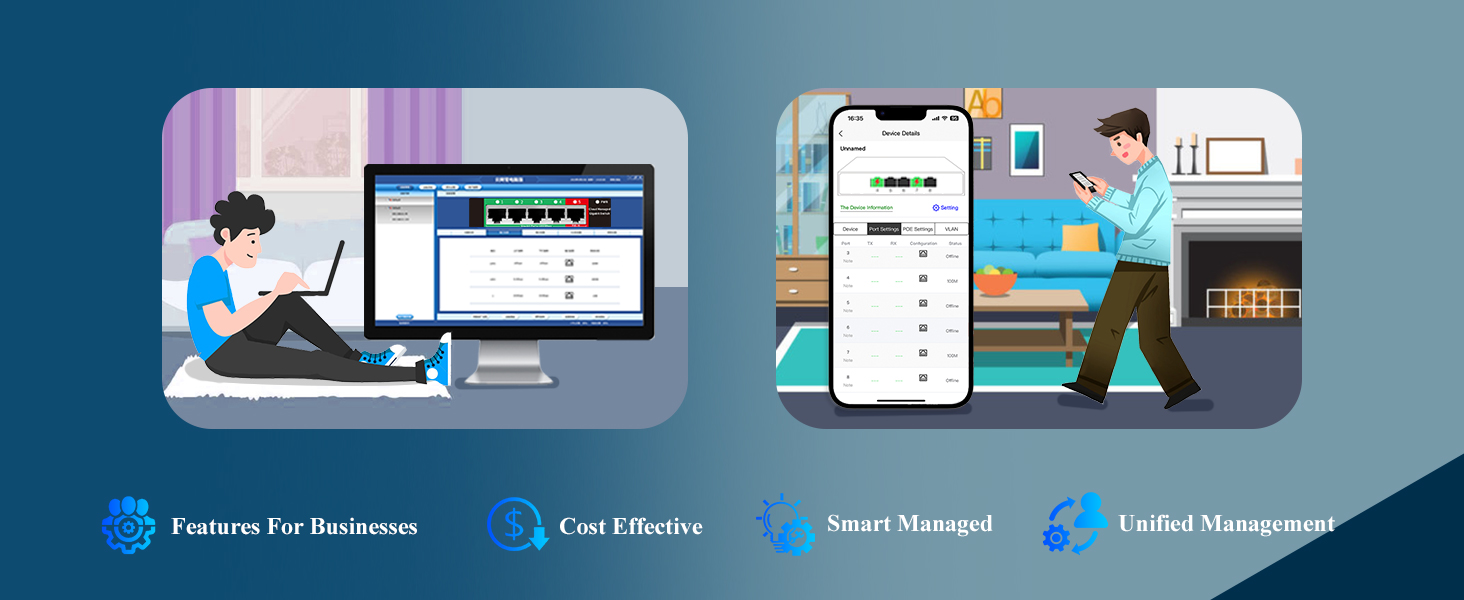 5 port managed switch