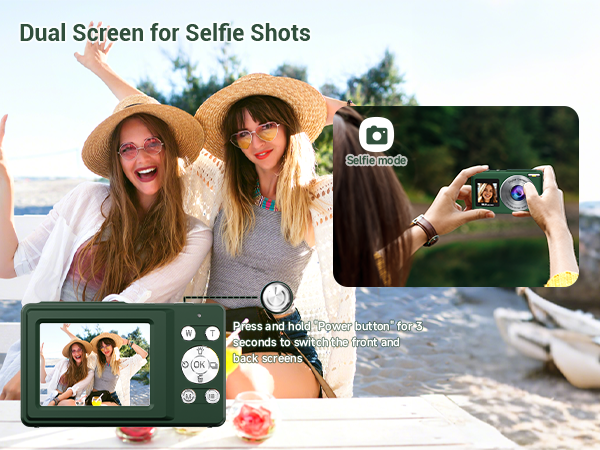 dual screen digital camera selfie camera