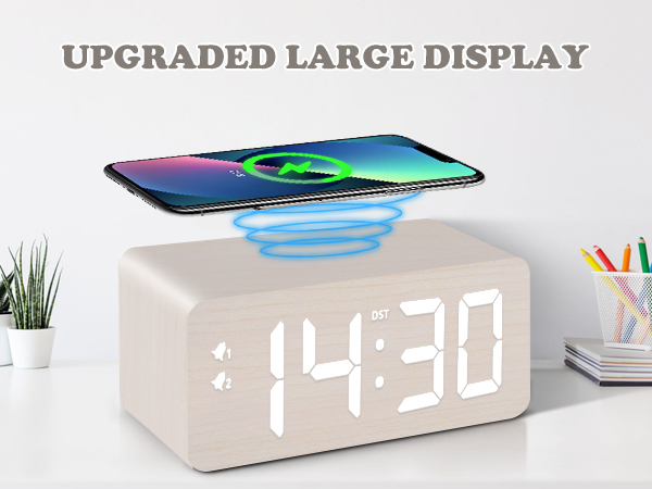 URAYCO Wooden Digital Alarm Clock