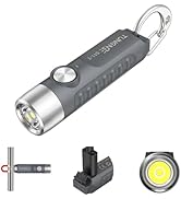 TUNENGE S11-T Rechargeable Keychain Flashlight, 500 High Lumens EDC Mini Flashlight with Magnet, ...