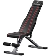 Trakmaxi Adjustable Weight Bench, 660 Lb Foldable Stable Workout Bench,Extended head and neck pro...