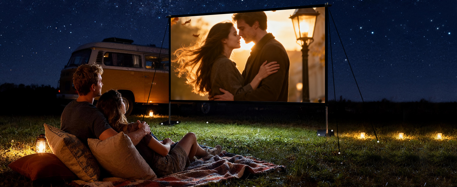120 inch Projector screen with stand