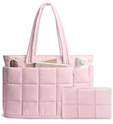 OYLOLA Tote Bag for Women Puffer Tote Bag Large Quilted Carry on Travel Bag Nurse Bag with Zipper...