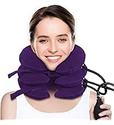 Cervical Neck Traction Device for Neck Pain Relief, Adjustable Inflatable Neck Stretcher Neck Bra...