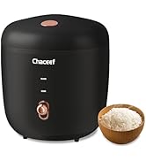 CHACEEF Mini Rice Cooker 2-Cups Uncooked, 1.2L Small Rice Cooker with Non-stick Pot, Mini Rice Ma...