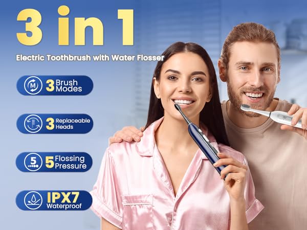 toothbrush flosser combo in one