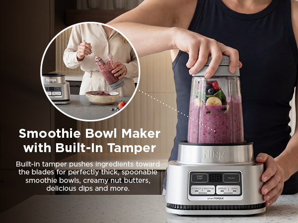 Smoothie Bowl Maker with Built-In Tamper