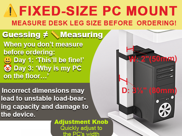 pc mount under desk