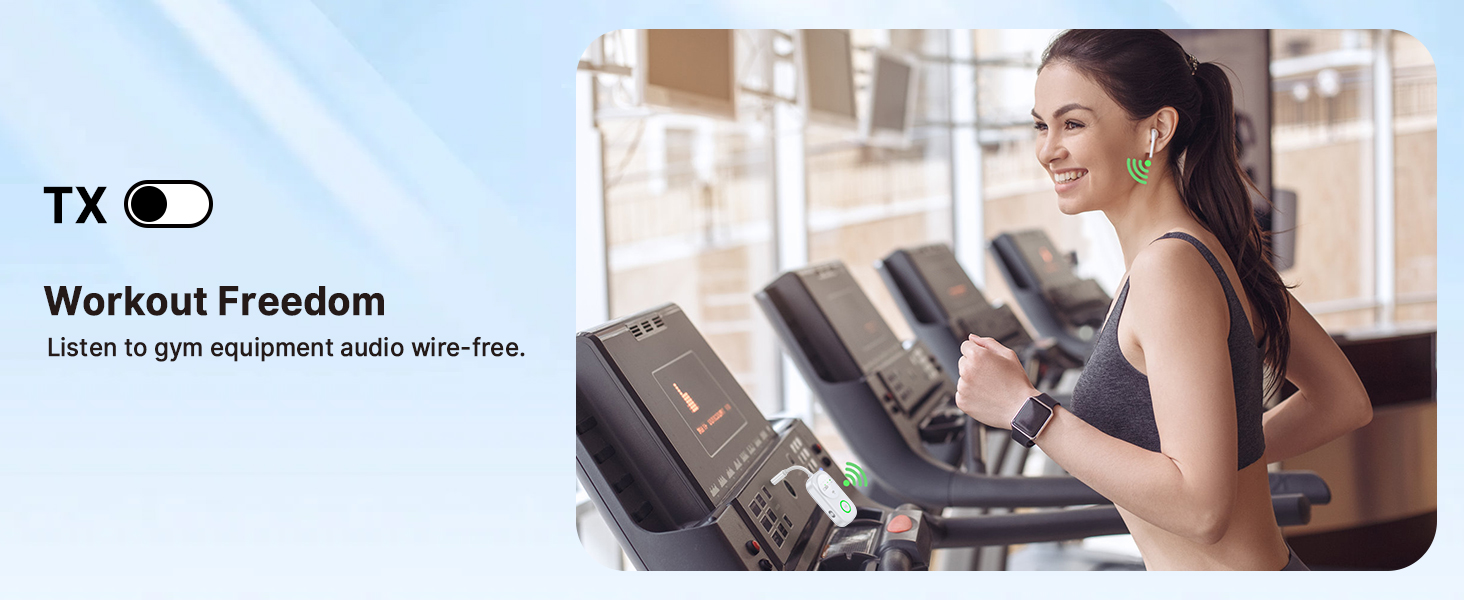 Text reads 'TK Workload Freedom'. Person using exercise equipment in a bright gym setting with large windows in background.