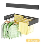Vikaqi Clothes Drying Rack Wall Mounted, 32" Drying Rack Clothing Retractable, Laundry Drying Rac...