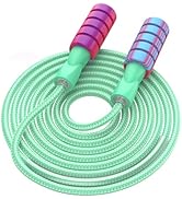 CRHOEIQ Jump Rope for Fitness, Weighted Jumprope for Women Workout, Adjustable Adult Exercise Ski...