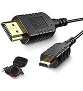 FOINNEX Flexible Micro HDMI to HDMI Cable, Ultra Thin Micro HDMI Cord 4K@60Hz for Gimbal, Bidirec...