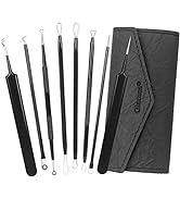 Glamne Blackhead Remover Pimple Popper Kit Acne Comedone Extractor Blemish Extraction Popping Too...