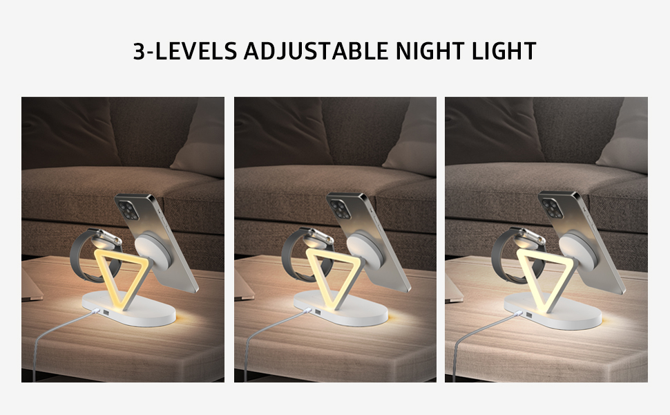 wireless charging stand with night light