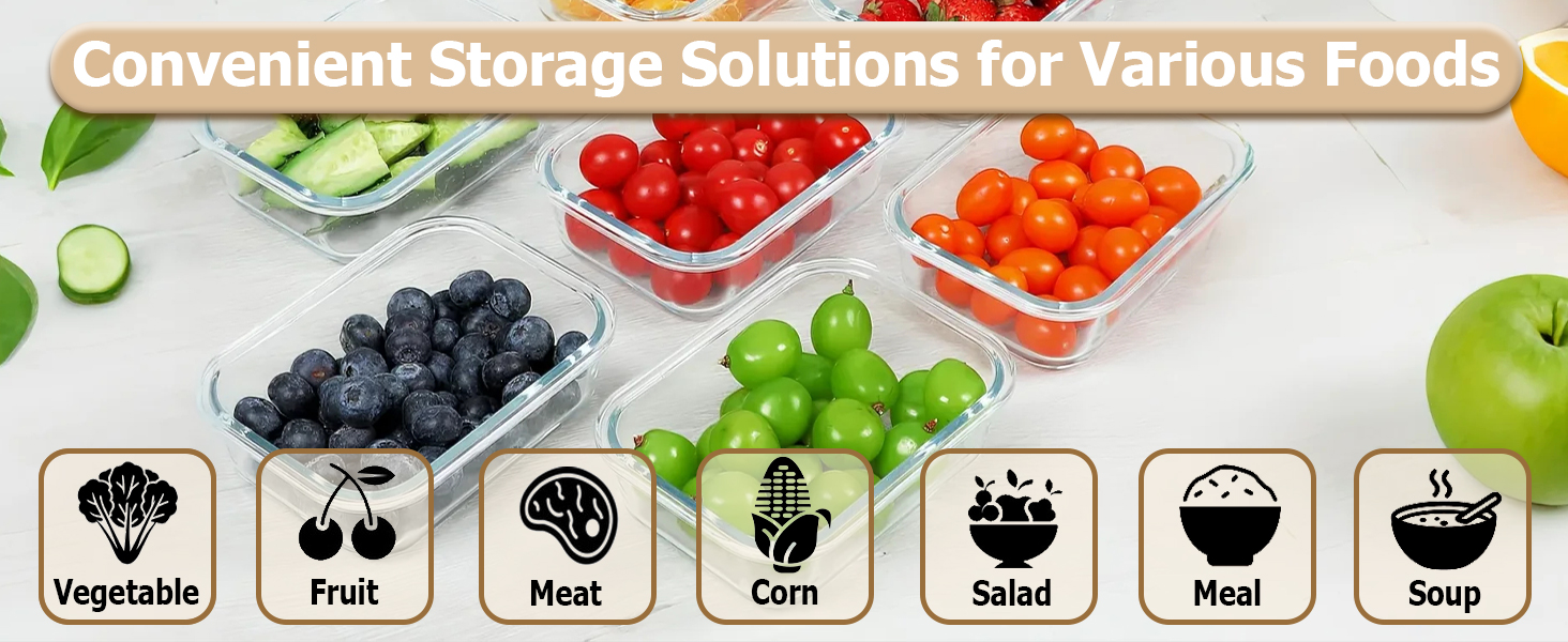 glass food storage container