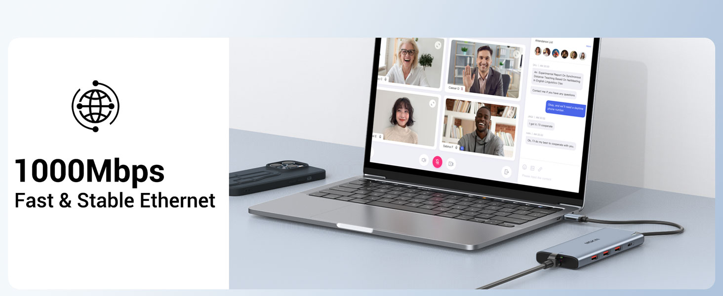 8K USB C Laptop Docking Station