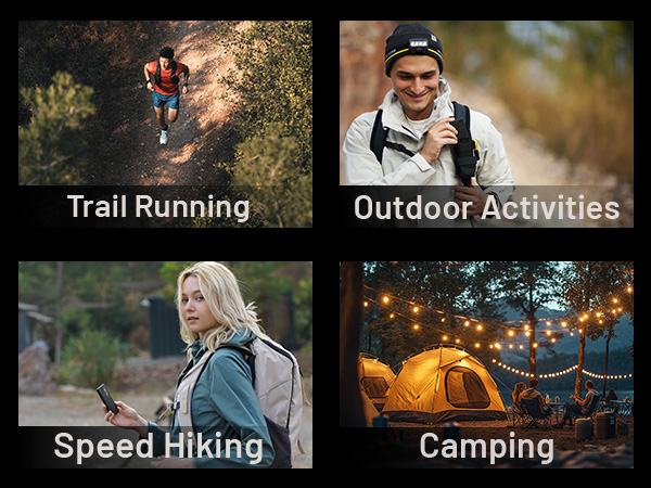 Different scenarios that the NB Air can be used in like camping, hiking, etc.